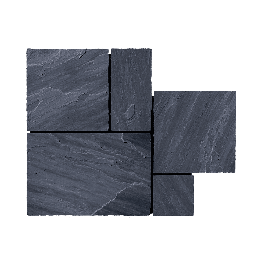 Натуральная плитка из известняка Belgian Black идеальна для мощения дорожек — RKS SLATE 